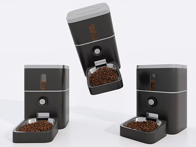 Black Coffee Bean Storage Containers With Transparent Window And Removable Tray For Home Kitchen Use 3d model
