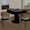 Mahjong Table and Chair Combination Mahjong Table Single Chair Mahjong Table 3d model