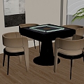 Mahjong Table and Chair Combination Mahjong Table Single Chair Mahjong Table 3d model