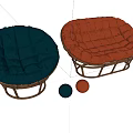 Modern Lazy Sofa Outdoor Sofa Rattan Sofa 3d model