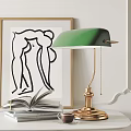 Vintage Table Lamp Republic of China Old-fashioned Table Lamp Hong Kong-style Table Lamp 3d model