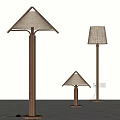 medieval retro floor lamp 3d model