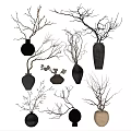 Elegant Ceramic Vases With Decorative Branches For Modern Floral Home Decor