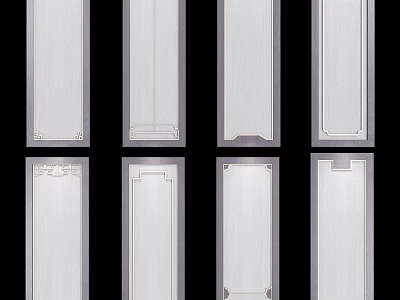 Stylish Wall Panels with Various Decorative Patterns and Designs for Home Interior Decoration 3d model
