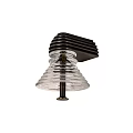 Transparent Spiral Glass Shade Wall Lamp with Warm Lighting Mounted on Wall