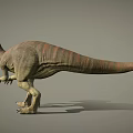 Horned Dinosaur 3D Model With Detailed Skin Texture And Standing Pose