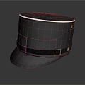 Classic Black Flat Top Hat With Stylish Brim And Adjustable Band 3d model
