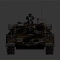 Military Tank With Camouflage Paint Armored Design And Combat Cannon