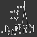 Modern Black Faucets With Various Styles Handles And Spouts For Kitchen Bathroom