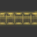White Practical Component With Multiple Grooves And Central Hole Structure Design