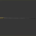 Classic Historical Sword With Golden Hilt And Silver Blade In Detailed Design