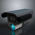 High Definition Computer Webcam with Blue LED Light and Smart Surveillance Features 3d model