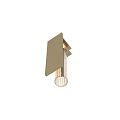 Elegant Modern Luxury Chandelier With Striped Glass Brass Frame And Warm Light