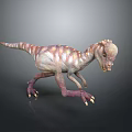 Realistic 3D Dinosaur Model With Colorful Skin In Walking Pose 3d model