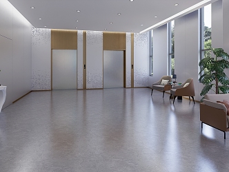 Elevator Hall Reception Hall Service Hall 3d model