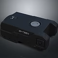 Modern Black Decorative Light With Round Control Dial And Sleek Brand Logo Design