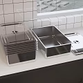Stainless Steel Cutlery Set With Storage Box For Modern Kitchen Use