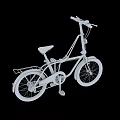 Modern Red And White Bicycle Featuring Black Seat Rear Rack And White Wheels
