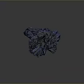Natural Blue Crystalline Stone Formation With Textured Surface And Shiny Luster