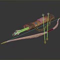 Crossbow Mechanical Crossbow Shift Bow and Arrow Shoot Far Equipment Weapons High-tech Crossbow 3d model