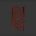 Decorative Rustic Metal Lattice Panel With Brown Weathered Finish And Diamond Pattern