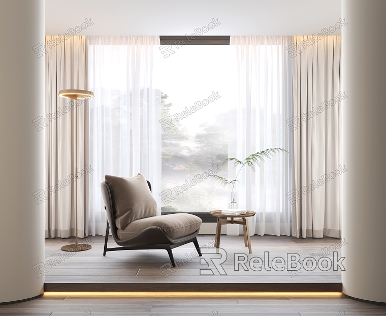 modern curtain leisure chair curtain model