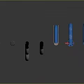 Various Blue Silver Pipes Fittings And Plumbing Installation Components