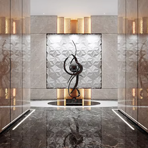 Light Luxury Away Entrance Away 3d model