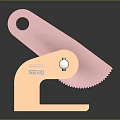 SEIKI Household Kitchen Cutting Tool With Red Blade And Yellow Base Design