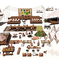 Outdoor Event Table and Chair Sets with Various Styles and Functional Design for Gathering