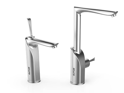 Modern OUO Stainless Steel Faucets With Tall Spout And Single Handle Design 3d model