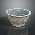 Ancient Bronze Bowl Sculpture With Intricate Carving Details And Historical Craftsmanship