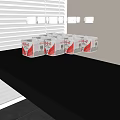 Pure Natural Mineral Water In Transparent Bottles With Red Labels On Black Table