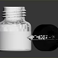 Transparent Glass Dropper Bottle With White Liquid And Black Dropper Cap For Daily Use