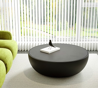 Ins Wind Coffee Table Round Coffee Table Minimalist Coffee Table Small Apartment Coffee Table Bird Decoration 3d model