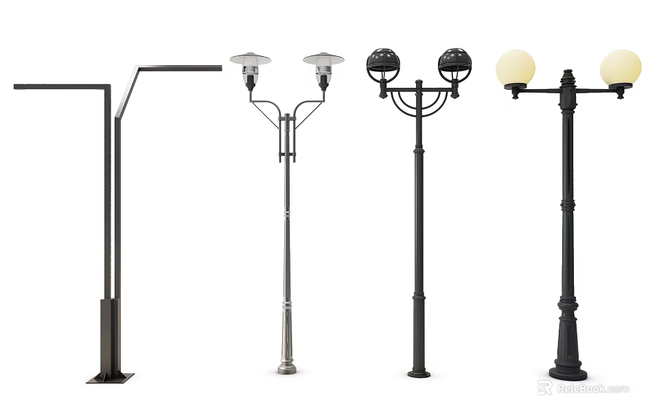 Various Styles of Outdoor Lights For Garden Pathway Street And Yard 3d model 