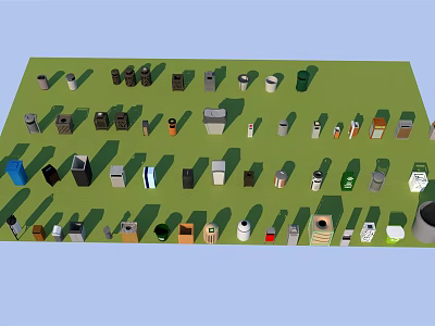 Modern trash can 3d model