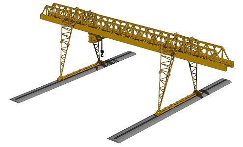 Modern gantry crane gantry crane equipment 3d model