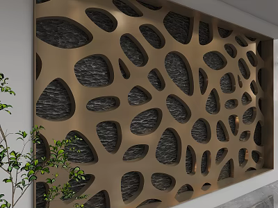 Modern background wall 3d model