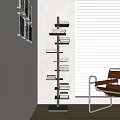 Bookshelf Decorative Bookshelf Floor Bookshelf 3d model