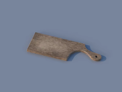 High Quality Wooden Cutting Board With Handle Essential Kitchen Tool For Cooking 3d model