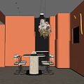Reception Room Modern Lounge Area 3d model