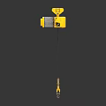 Yellow Electric Hoist With Motor Steel Cable And Lifting Hook Equipment