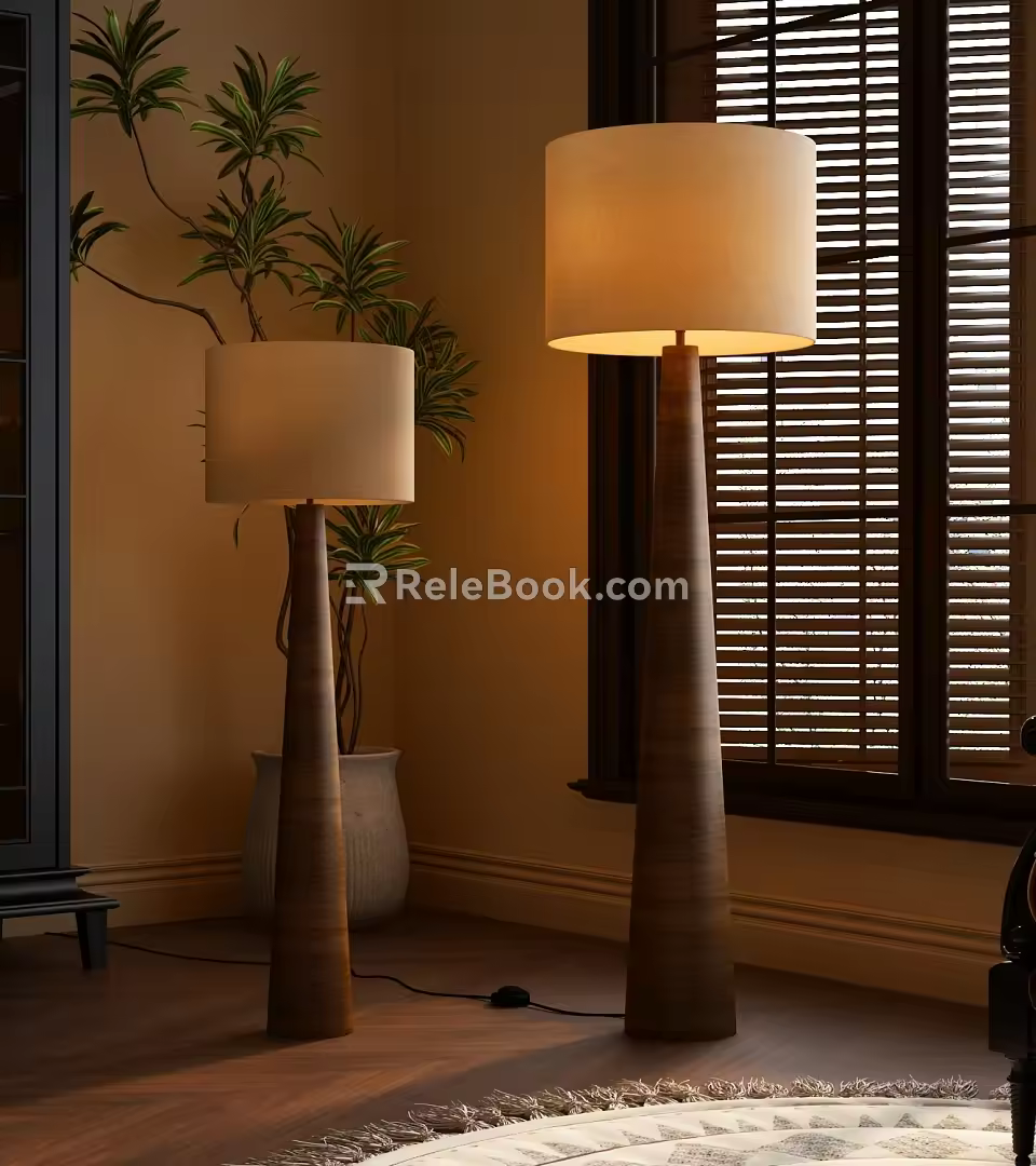 Middle Ancient Floor Lamp Modern Floor Lamp Modern Middle Ancient Floor Lamp 3d model
