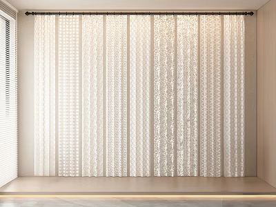 French lace curtains 3d model