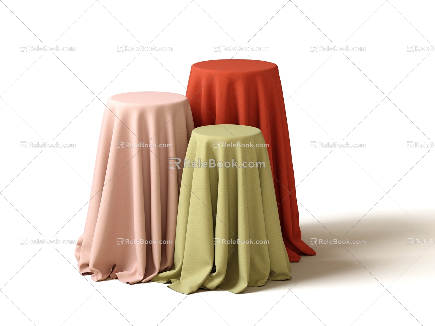 Modern Round Tablecloth Props Booth Tablecloth Tablecloth 3d model