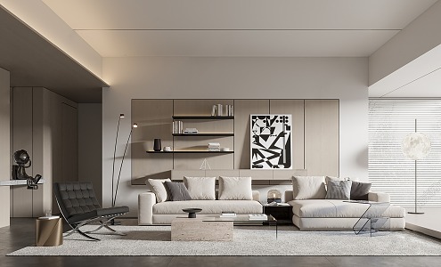 modern living room 3d model