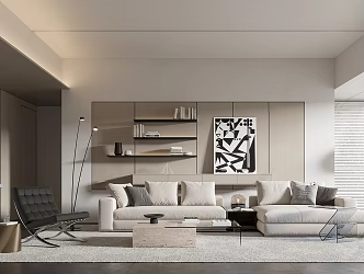 modern living room 3d model