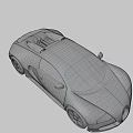 Red Bugatti Sports Car With Black White Stripes And Sleek Exterior Design