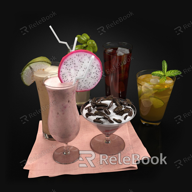 Modern Beverage Dessert model